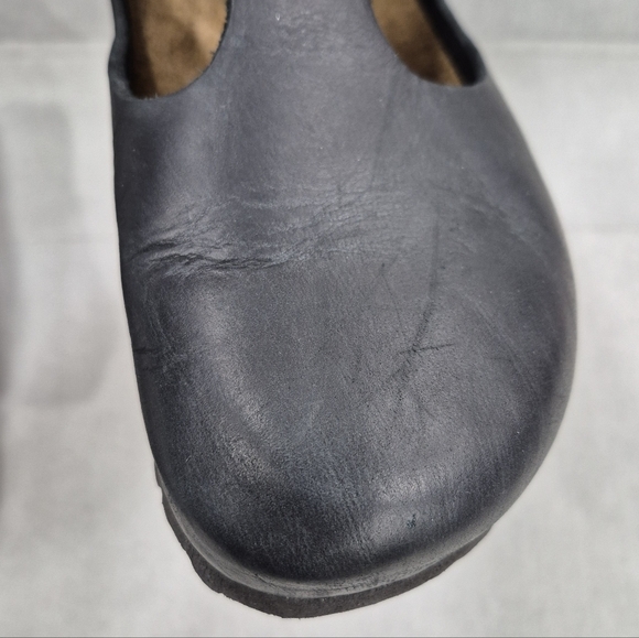 Birkenstock Paris T strap Mary Jane shoes size 40 women's US 9 black leather - Picture 13 of 14